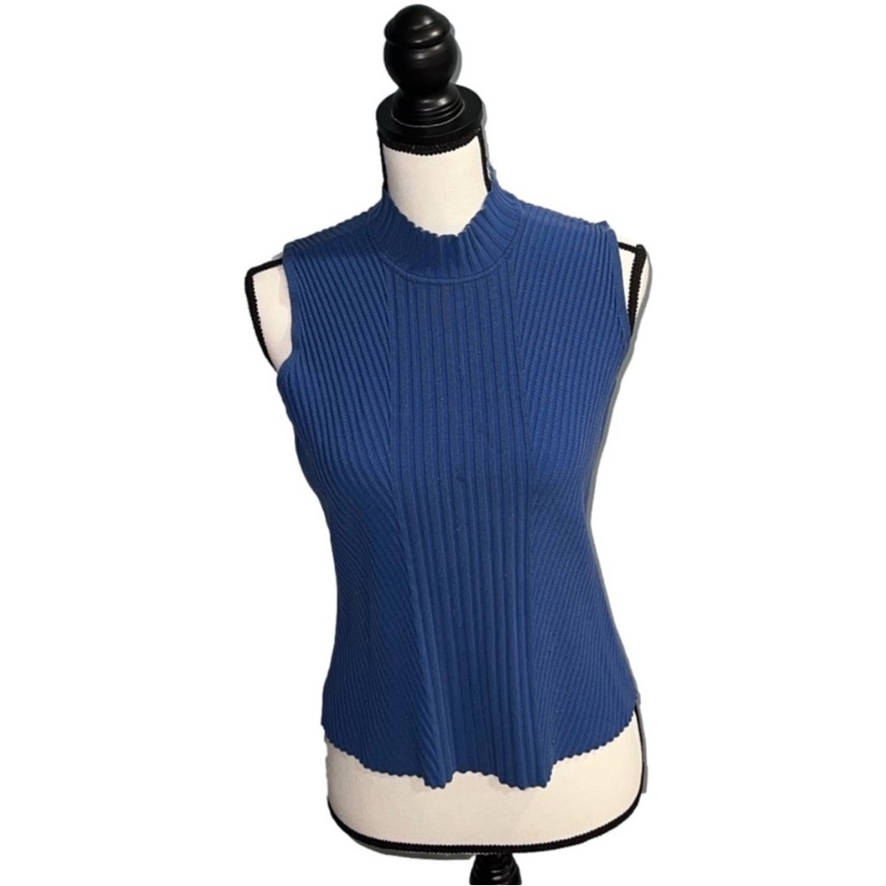 Pursuits, Itd- Blue turtleneck tank top